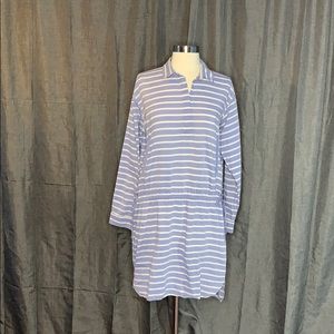 GAP Striped Chambray Popover Shirtdress Sz S